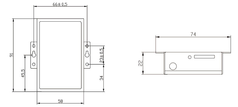 BMD100 DTU結(jié)構(gòu)尺寸圖
